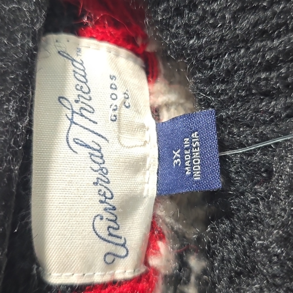 Universal Thread Black and Green Patterned Cardig… - image 5